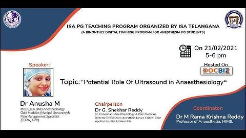 Potential Role Of Ultrasound In Anaesthesiology