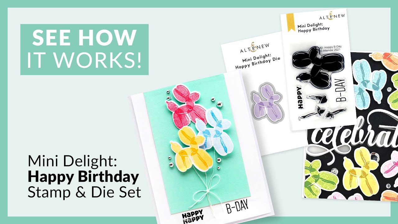 Mini Delight: Happy Birthday Stamp & Die Set