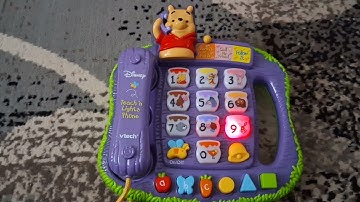 Vtech winnie the pooh teach n lights phone learn it mode