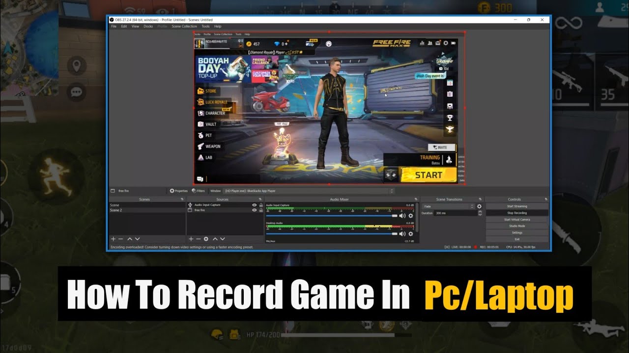 How To Record Free Fire Gameplay On PC and Laptop In 2022 