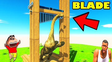 BLADE and SPIKE TRAP vs EVERY UNIT CHALLENGE Who Can Escape? SHINCHAN and CHOP in ARBS