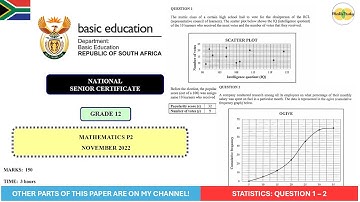 Statistics Maths Paper 2 November 2022 Question 1 -2