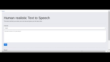 Text To Speech Demo