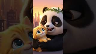 Lost Kitten Cries for Her Parents… A Panda Comes to Save Her 🐱💔🐼”KittenStory #PandaStory #Emotional