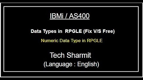 IBMi (AS400) - Numeric Data type in #RPGLE Free format. | as400  for beginners | Opcodes  rpgle |
