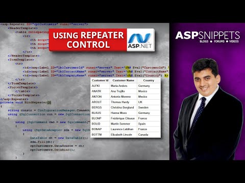 Using Repeater control in ASP.Net using C#