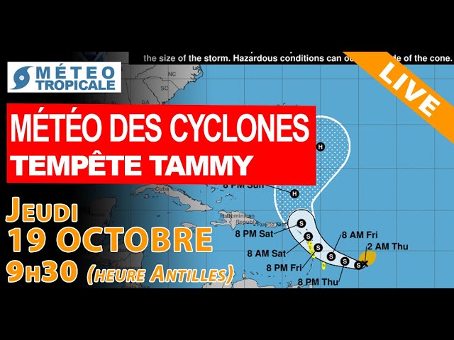 Météo des Cyclones : Tempête Tammy analyse du 19/10/2023 