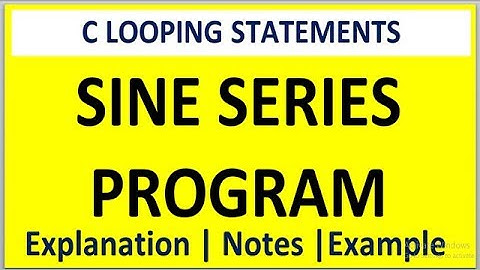 C PROGRAM FOR SINE SERIES