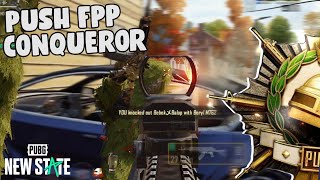 NYOBA IKUT PUSH FPP CONQUEROR !! PUBG NEW STATE MAX GRAPHIC GAMEPLAY.