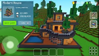 모던 하우스 #17 - 블록 크래프트 3D: 무료 건축 시뮬레이터 게임 screenshot 1