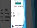 Nice Percentage Division Solving Math Trick | #shorts #shortsfeed #maths