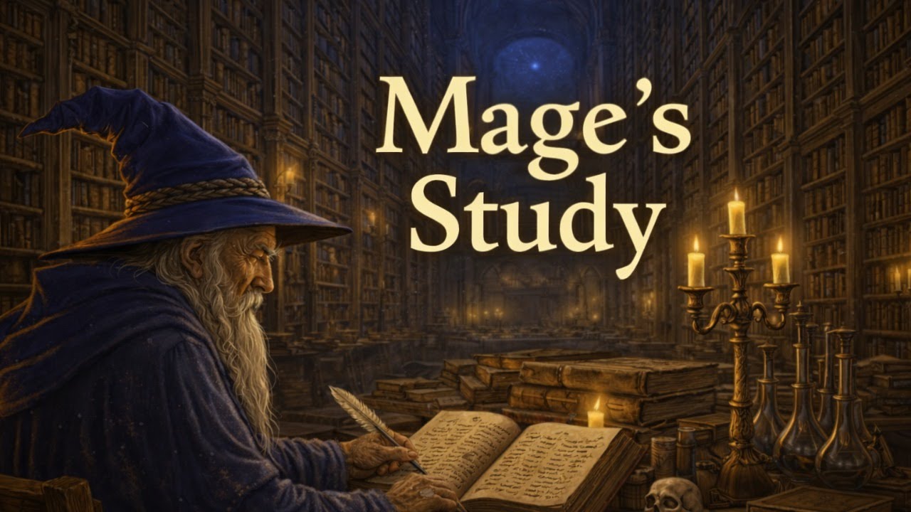 Mage’s Study – Ethereal Choir Ambience | Wizard Library Study Music