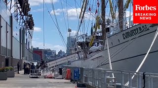 Just In Crew Disembark Cuauhtémoc After Staying Onboard Overnight Following Collision With Bridge