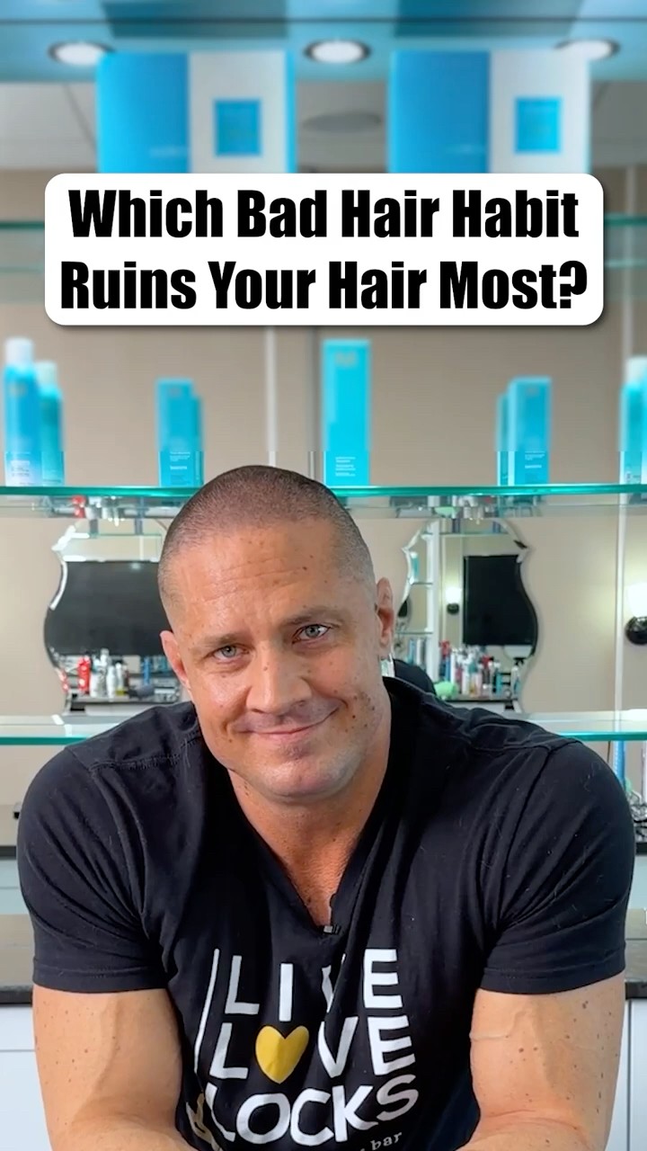Which Bad Hair Habit Ruins Your Hair Most? - YouTube