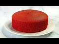 Basic Red Velvet Sponge Cake Recipe | How To Make Red Velvet Cake Without Butter | Cake Fusion