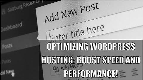 Optimizing WordPress Hosting: Boost Speed and Performance #wordpressfullcourse #wordpressai