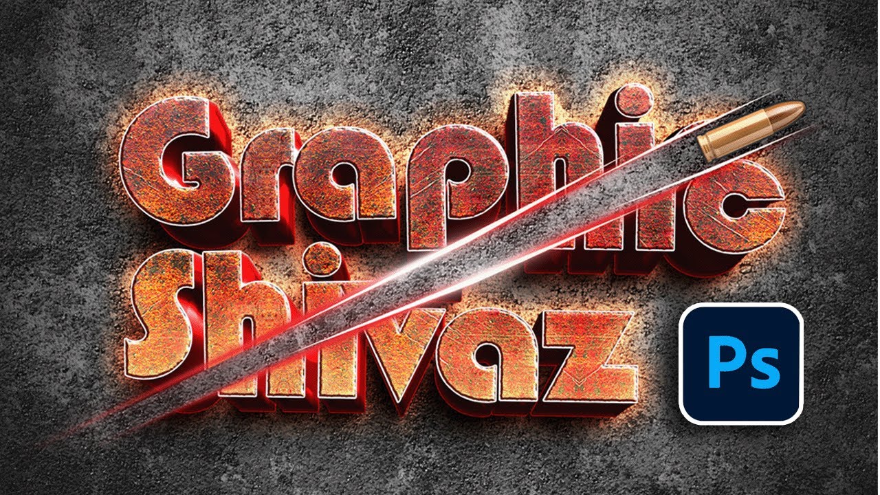 3D Bullet Text Effect in Photoshop | Cinematic Tutorial (No Voice)