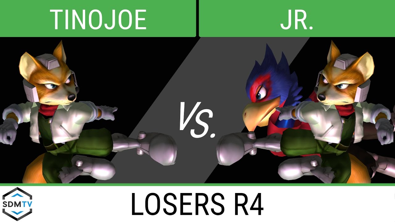 Melee @ LDL #28 - Tinojoe (Fox) vs. Jr. (Fox/Falco) - Singles LR4 - Smash Melee