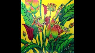 Speed Coloring | "Lemur leaf frogs" Fragile world by Kerby Rosanes