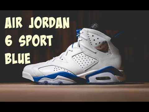 AJ六代裏最適合春夏穿的配色：Air Jordan 6 Sport Blue球鞋介绍 - YouTube