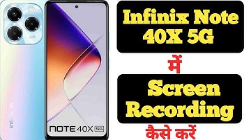 How to record screen in Infinix Note 40X with audio| Infinix Note 40X me screen recording kaise kare