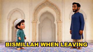 Dua for Leaving the Masjid for Kids 👣 | Islamic Manners Cartoon