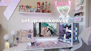 aesthetic desk setup makeover