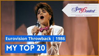 EUROVISION 1986 - My Top 20 [From POLAND]