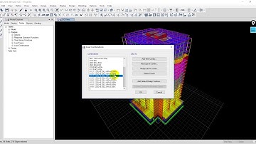 70-Define Load Combination with Dynamic Earthquick || تعريف تراكبات الزلازل الديناميكيه