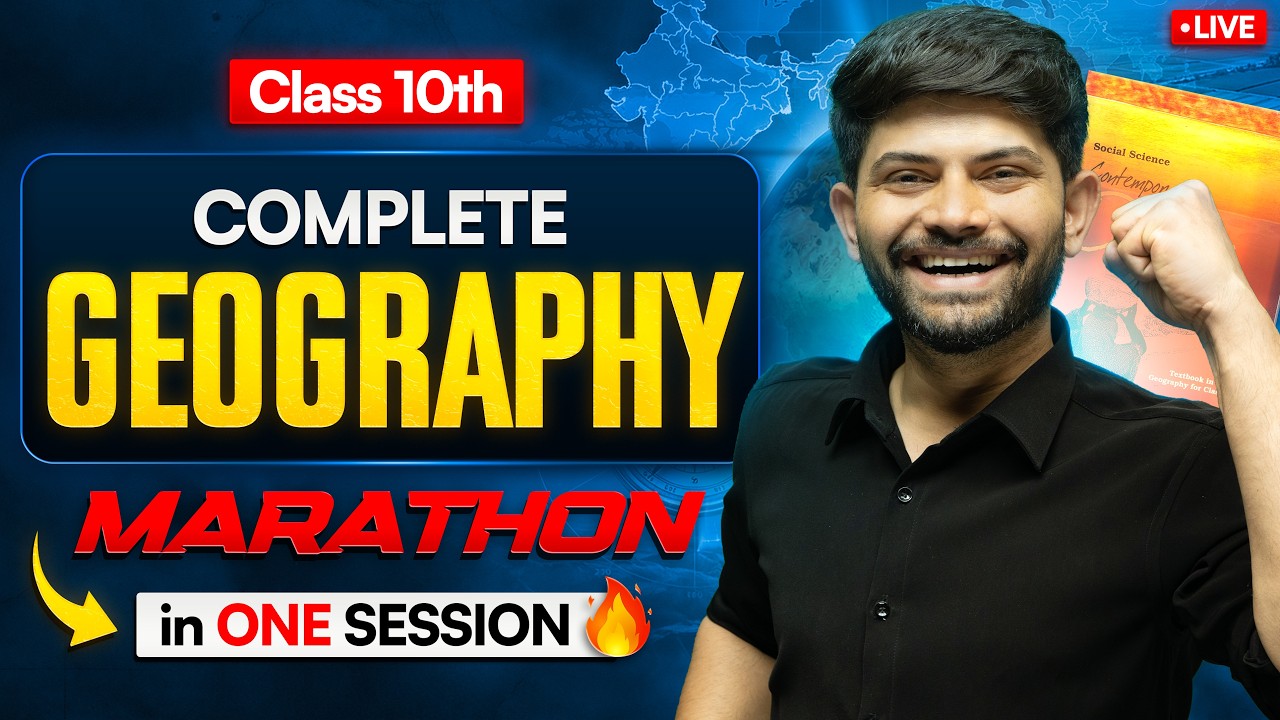Class 10 SST - Complete Geography Revision 🔥 | Session 2026 | Digraj sir