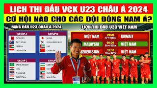 Lịch Thi Đấu Và Trực Tiếp VCK U23 Châu Á 2024 Của U23 Việt Nam | Cơ Hội Nào Cho Các Đội ĐNÁ?