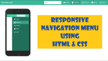 Build a Responsive, Mobile-Friendly, Web Navigation Menu Bar using HTML, CSS and JavaScript.