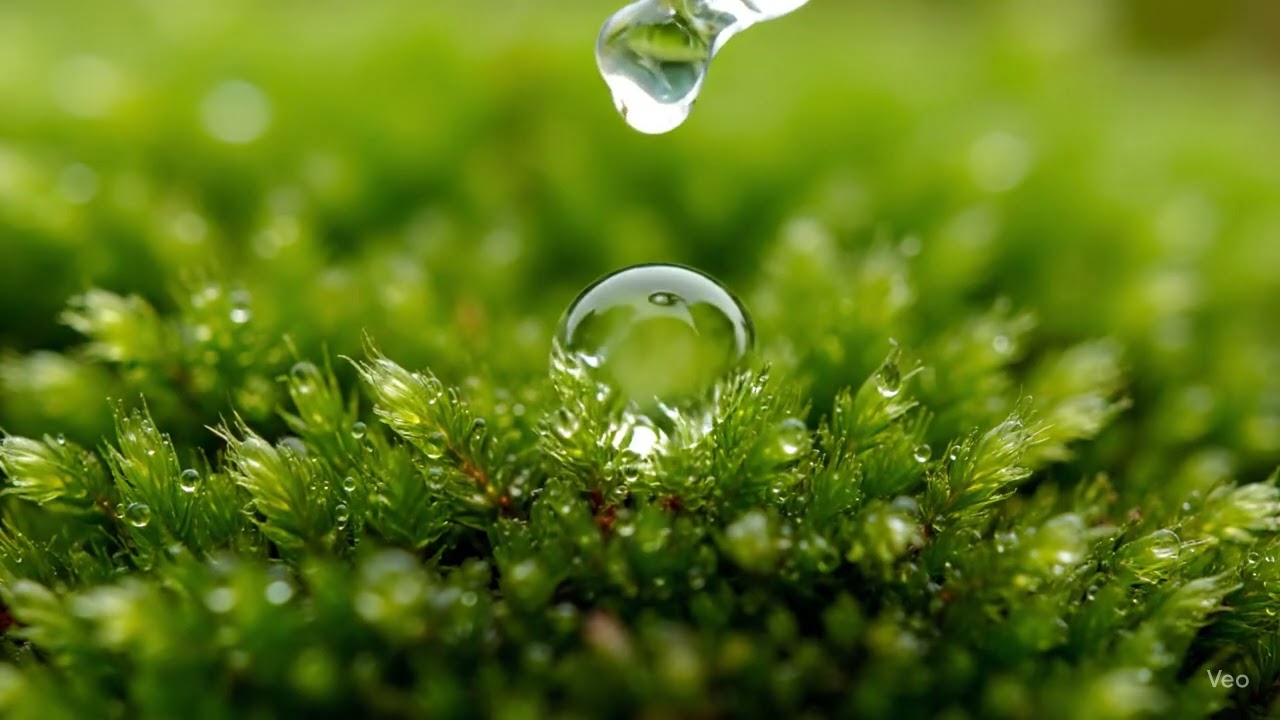 Water Droplet on Moss ASMR