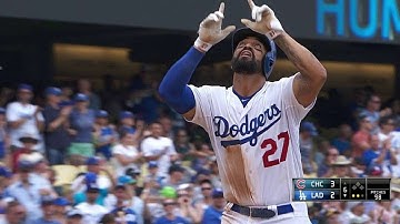 CHC@LAD: Kemp launches a solo shot to left field