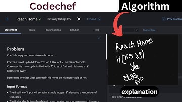 Reach Home CodeChef solution With explanation | Reach home codechef solution in java and cpp |