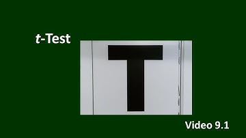 PSY 230 Video 9.1: t Test