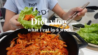 Diet vlog เมนูลดน้ำหนัก🍙🥬🥢,แซนวิชแฮม,หมูผัดกิมจิห่อผัก,ห่อหมกอกไก่,ต้มเลือดหมู,แกงส้มหมูสามชั้น