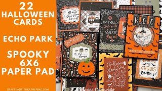 22 Halloween Cards | Echo Park Spooky 6x6 Paper Pad | Fun card making techniques