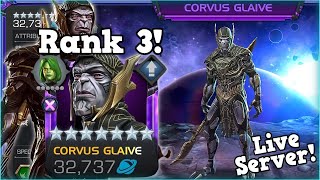 RANK 3 7 Star Corvus Glave Rank Up & Gameplay! ! Marvel Contest of Champions