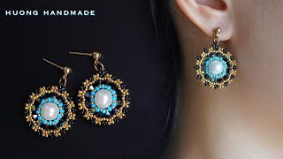 Beautiful and easy beaded earrings for beginners. How to make beaded jewelry
