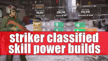 Striker Classified Skill Power PvE Builds | The Division 1.8.2