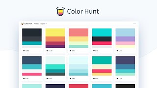 موقع تناسق الالوان يحتاجه جميع المصممين colorhunt