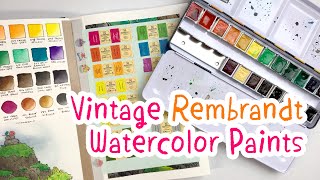 Taking a look at vintage Rembrandt watercolor paints! - Swatches and demo! 🎨