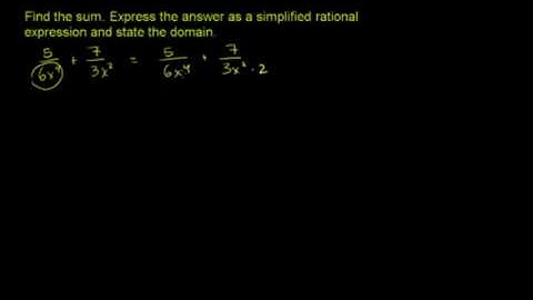 Adding and subtracting rational expressions 2