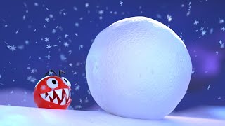 Red Pacman Vs Christmas (Huge Snowball Fight)