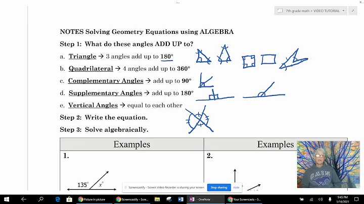 NOTES Using Algebra to Solve Geometry