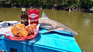 SPICY BEER Battered SHARK Catch n' Cook!