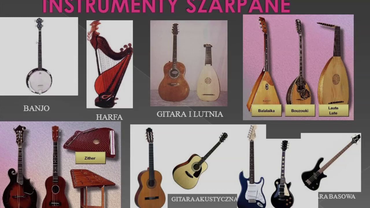 Instrumenty strunowe klasa 5 - YouTube