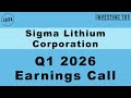 Sigma Lithium Q1 2026 Earnings Call | Production Cash Costs Drop To Record Low $360 Per Tonne