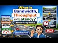 What is Bandwidth, Throughput and Latency? | Networking Basics